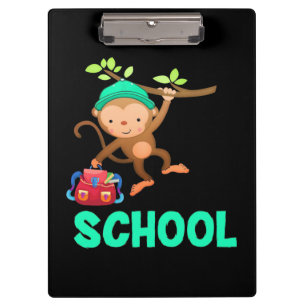 Affe zurück zur Schule Klemmbrett