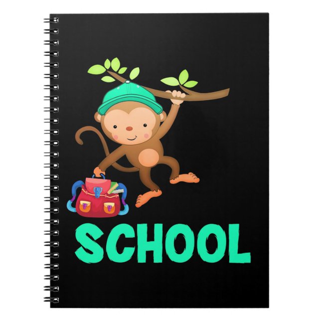 Affe zurück zur Schule Notizblock (Vorderseite)