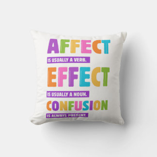 Affect vs Effect Grammar - Funny Word Nerd Geschen Kissen