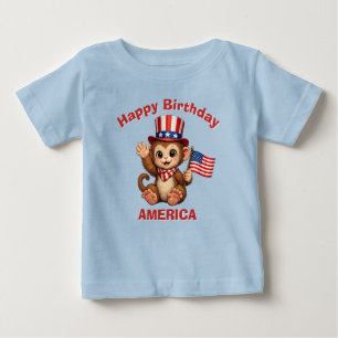 Affen (5g) Patriotisches Kinder T-Shirt
