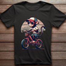 Affen auf Fahrrad T-Shirt