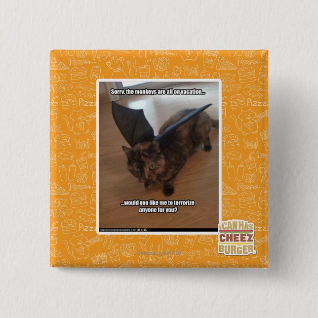 Affen auf Ferien Button (Vorderseite)