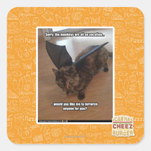 Affen auf Ferien Quadratischer Aufkleber