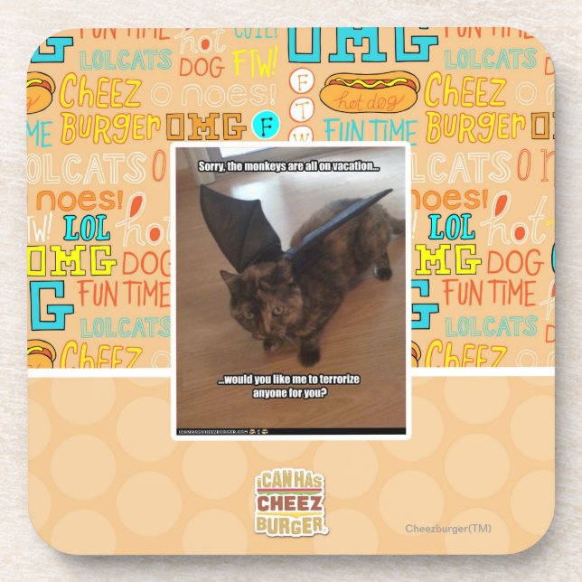 Affen auf Ferien Untersetzer (Vorderseite)