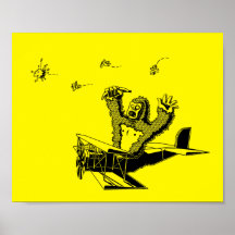 Affen auf Flugzeug