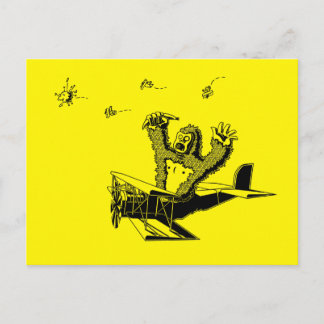Affen auf Flugzeugen Postkarte
