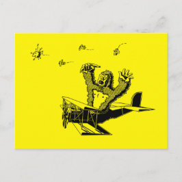 Affen auf Flugzeugen Postkarte