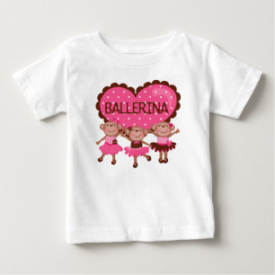 Affen-Ballett-Mädchen-Baby-Kleid ohne Ärmel Baby T-shirt