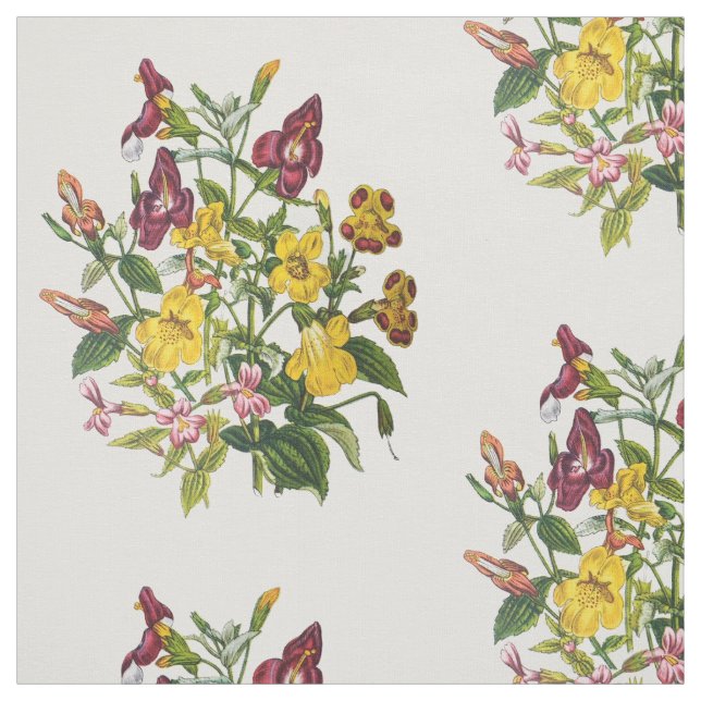 Affen-Blume Stoff (Muster)