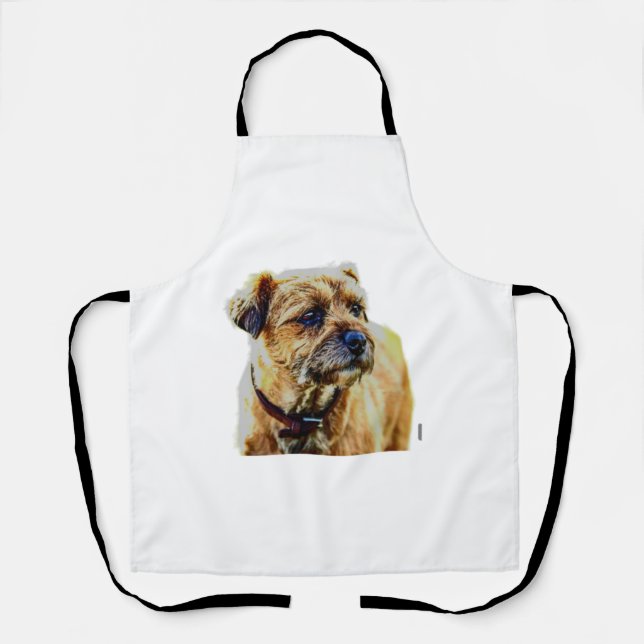Affen Border Terrier Schürze (Vorderseite)