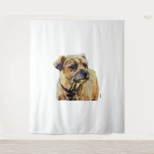Affen Border Terrier Wandteppich