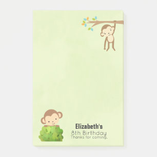 Affen Danke für Niedliche Geburtstag und Spaß Post-it Klebezettel