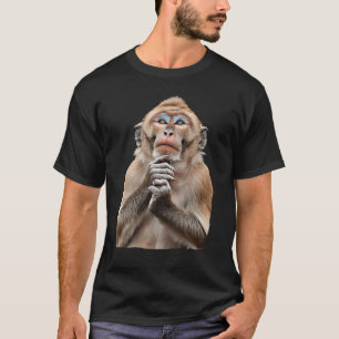 Affen-Denk-Meme Kontemplation Intelligentes Tier Z T-Shirt