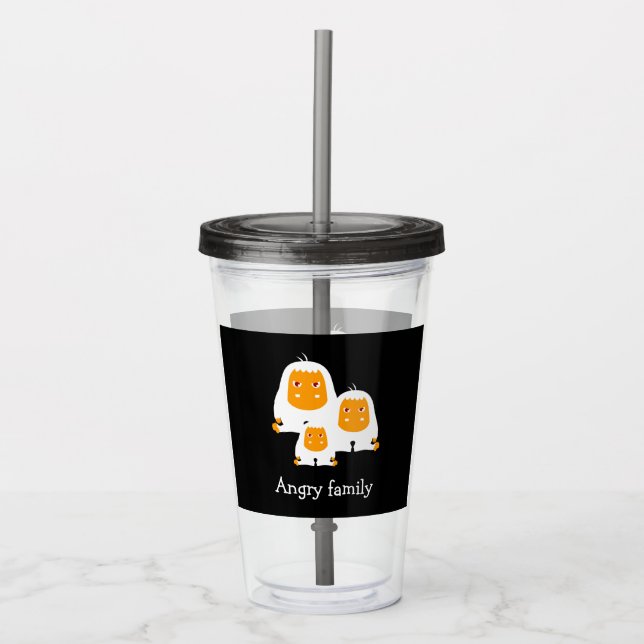 Affen der Angrasfamilie entwerfen T - Shirt Bath M Acryltrinkbecher (Vorderseite)