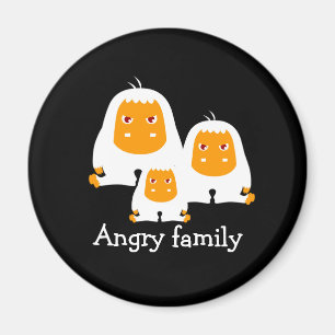 Affen der Angry-Familie gestalten T - Shirt Magnet