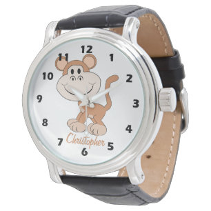 Affen-Design personalisiert Armbanduhr