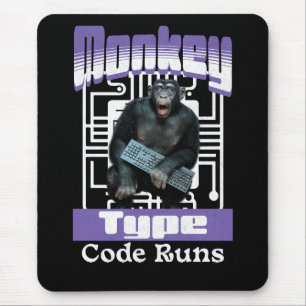 Affen, die Code tippen, lassen Programmierer-Humor Mousepad