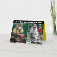 Affen, die über Tools altern gehen Vatertag Gesche