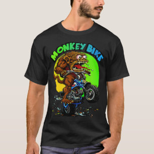 Affen Fahrrad fahren Evolution T-Shirt