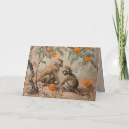 Affen - Faltkarte Karte