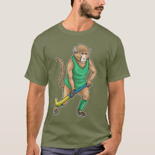 Affen Feldhockey Hockeyschläger T-Shirt
