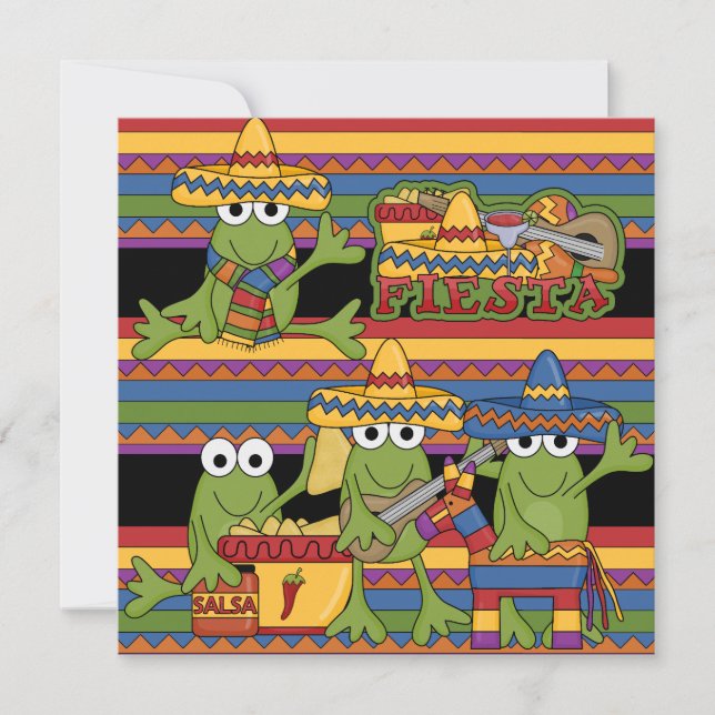 Affen Fiesta individuelle Einladungen zum Geburtst (Vorderseite)