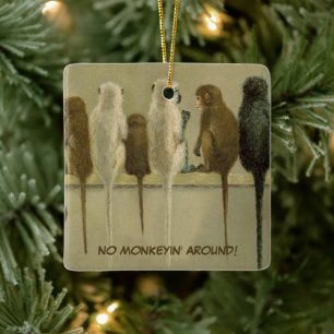 Affen - Geburtstag von der Gruppe Personalisiert Keramikornament