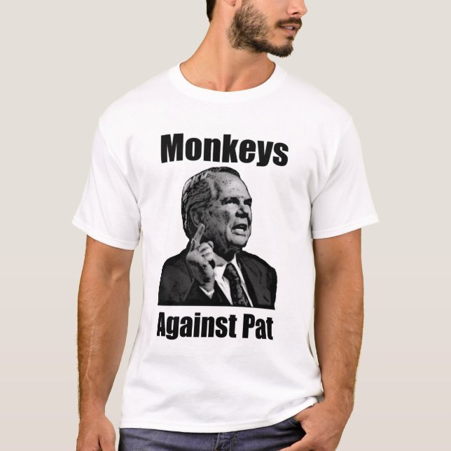 Affen gegen Pat Robertson T-Shirt (Vorderseite)