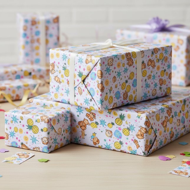 Affen-Geschäft-Muster Geschenkpapier (Von Creator hochgeladen)