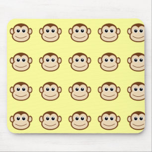 Affen-Gesicht Cartoon Mousepad