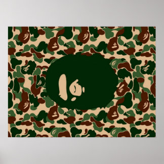 Affen-Hypöbese-Camouflage Poster