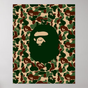 Affen-Hypöbese-Camouflage Poster