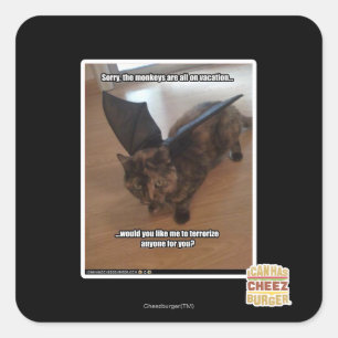 Affen im Urlaub Quadratischer Aufkleber