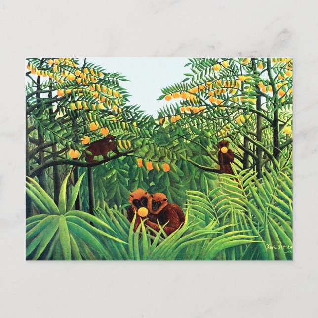 "Affen in Orange Grove" von Henri Rousseau Postkarte
