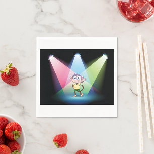 Affen in Spotlights Papier Napkins Serviette