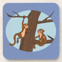 Affen klettern auf den Untersetzer