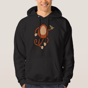 Affen-Kostüm mit Banane Einfaches Halloween Hoodie