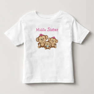 Affen Mittlere Schwester Kleinkind T-shirt