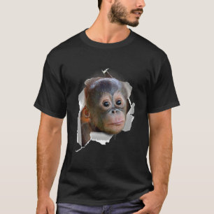 Affen-Orang-Utan-Baby-Orang-Utan-Gesichtskostüm T-Shirt