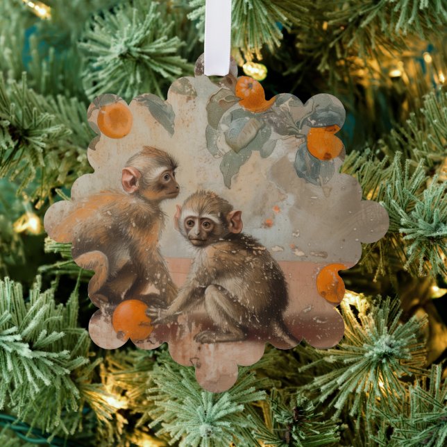 Affen - Papier-Kartendekorationsgeschirr Ornament Karte (Insitu (Baum))