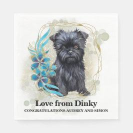 Affen Pinscher Tropical Dog Foto Wedding Serviette