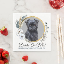 Affen Pinscher Wedding Napkin mit Foto für Haustie Serviette