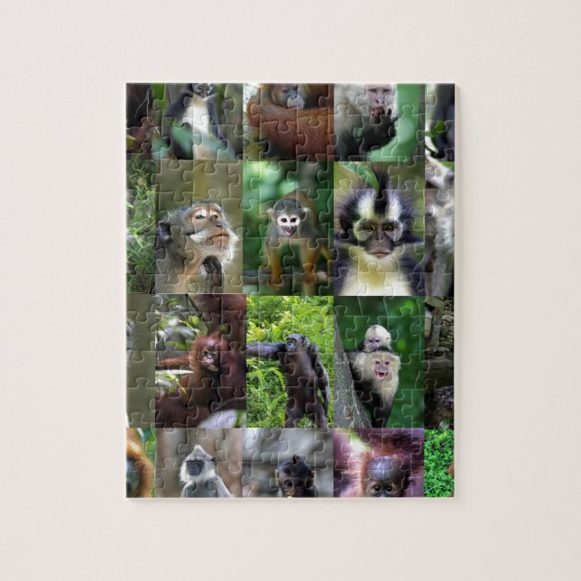 Affen Primaten Montage Puzzle (Vertikal)
