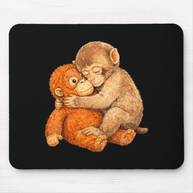 Affen punch Grafik T-Shirt  Mousepad (Vorne)