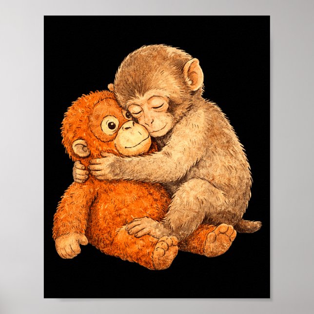 Affen punch Grafik T-Shirt  Poster (Vorne)