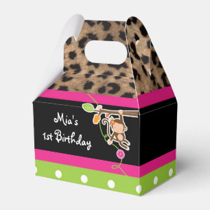 Affen-Safari-Schick-Leoparden-Partygeschenkboxen f Geschenkschachtel
