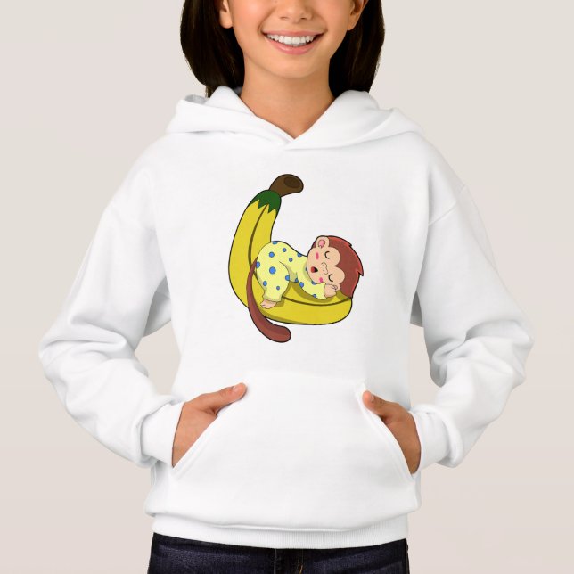 Affen schlafen in Pajamas Hoodie (Vorderseite)