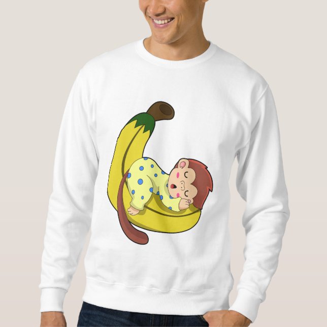 Affen schlafen in Pajamas Sweatshirt (Vorderseite)