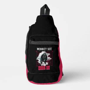 Affen sehen Code, machen Web-Entwickler Humor Crossbody Bag