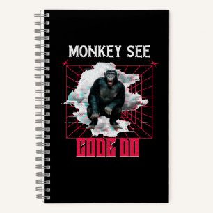 Affen sehen Code, machen Web-Entwickler Humor Notizbuch
